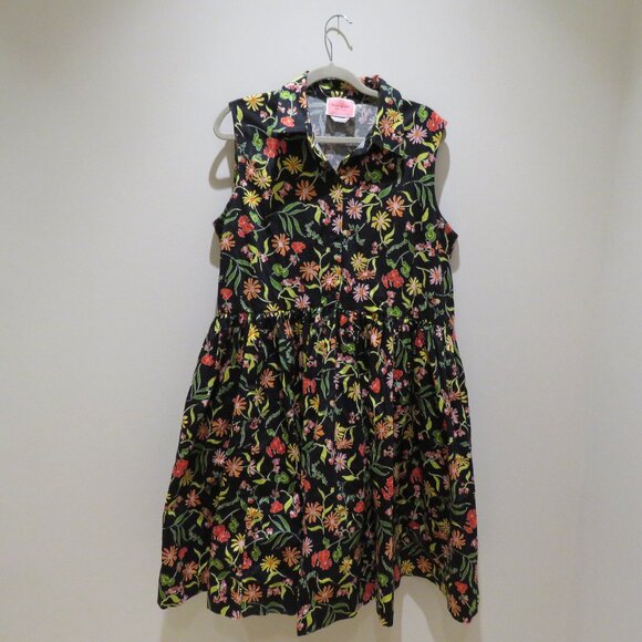 KATE SPADE Rooftop Garden Floral Marina Dress Swing Retro Feminine Rockabilly XL - Picture 2 of 15